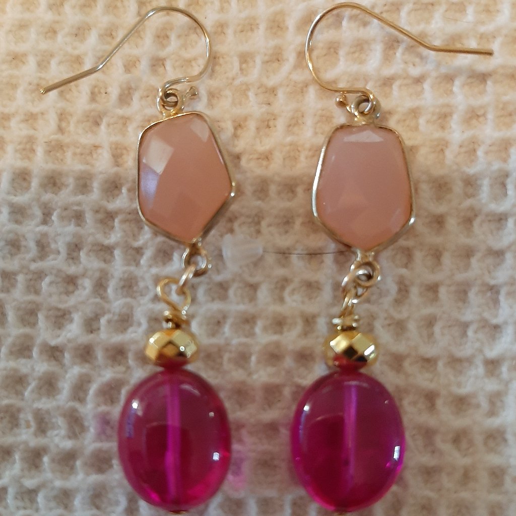 Pink Spinel Earrings